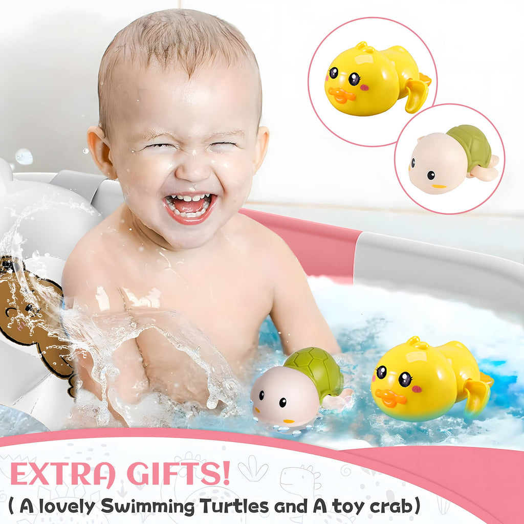 Morfone Collapsible Baby Bathtub for Newborn with Thermometer & Soft Cushion, Portable Travel Baby Tub for Infant to Toddler 0-36 Months