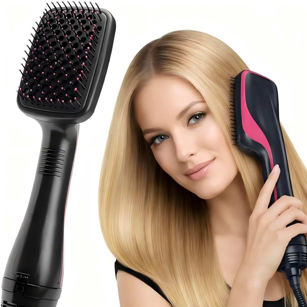 Morfone 3-in-1 Blow Dryer Comb Dries and Smoothes Hair in One Step Negative Ion Hot Air Styling Comb