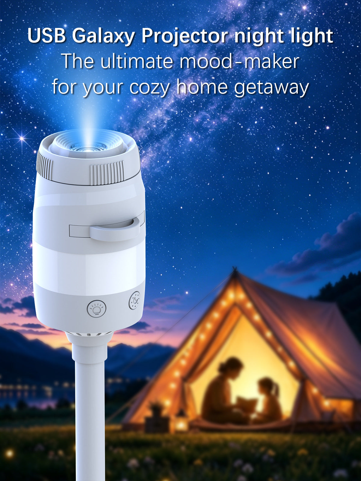 Beichen 2-in-1 Galaxy Projector Night Light, 3 Projection Films