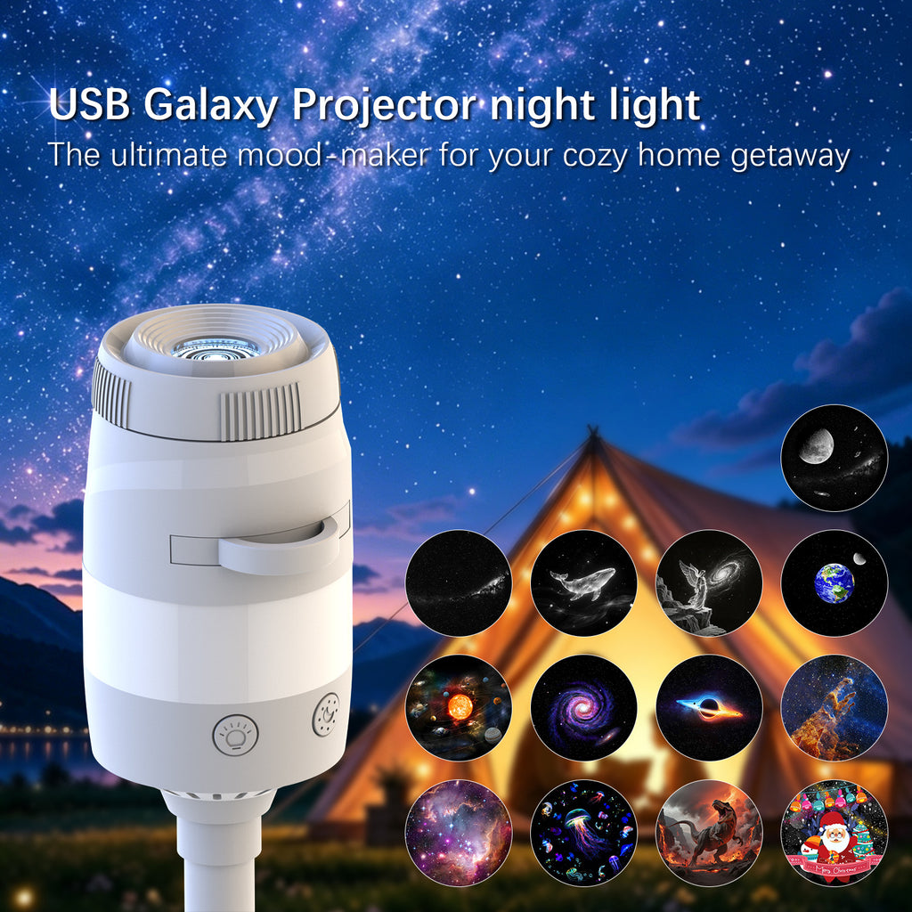 Beichen 2-in-1 Galaxy Projector Night Light, 3 Projection Films