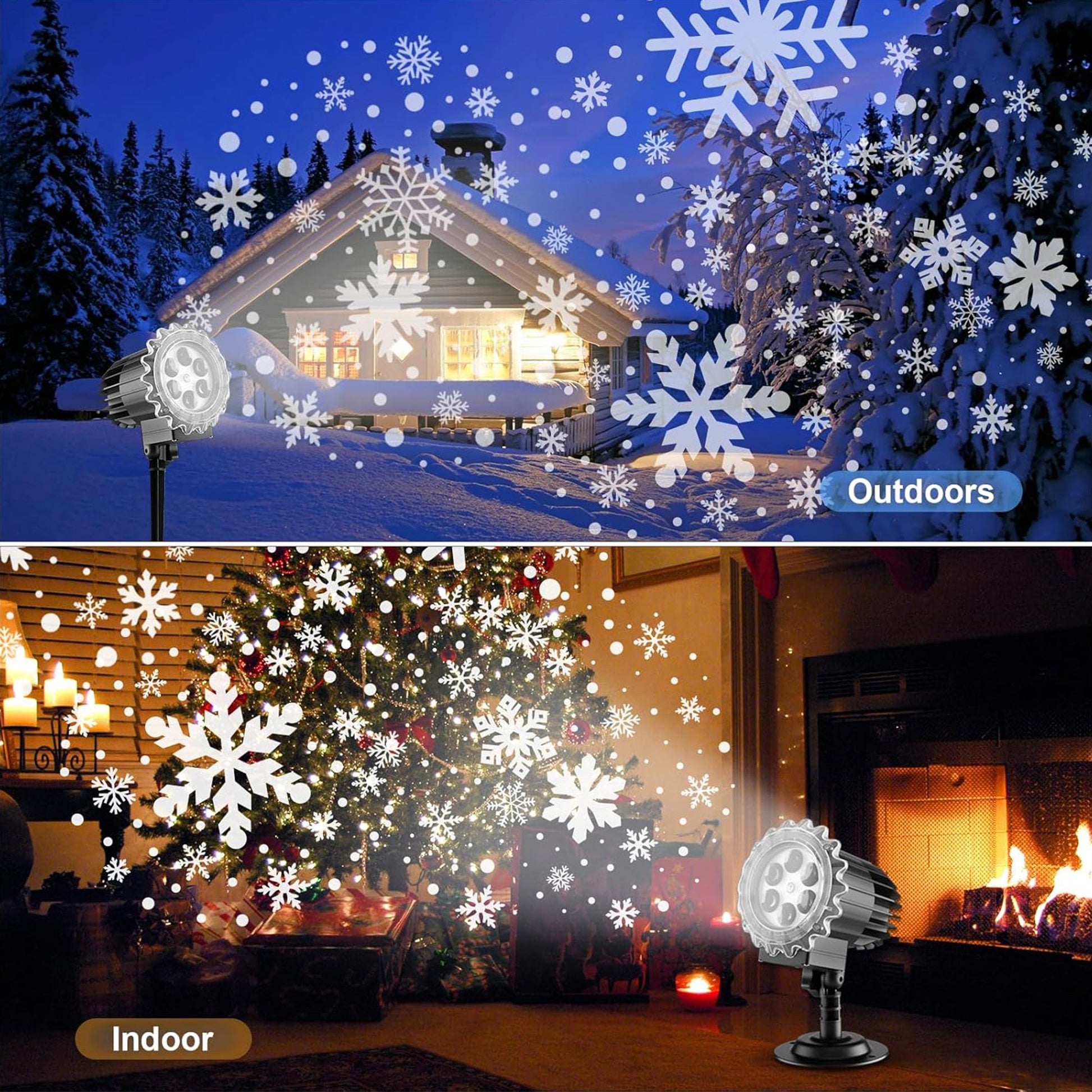Christmas Projector Lights Outdoor, All-in-1 Holiday Lights Projector with 20 Slides/160 HD Patterns, 10 Colors Ocean Wave for House, Garden, Yard, Xmas, New Year, Valentine's Day