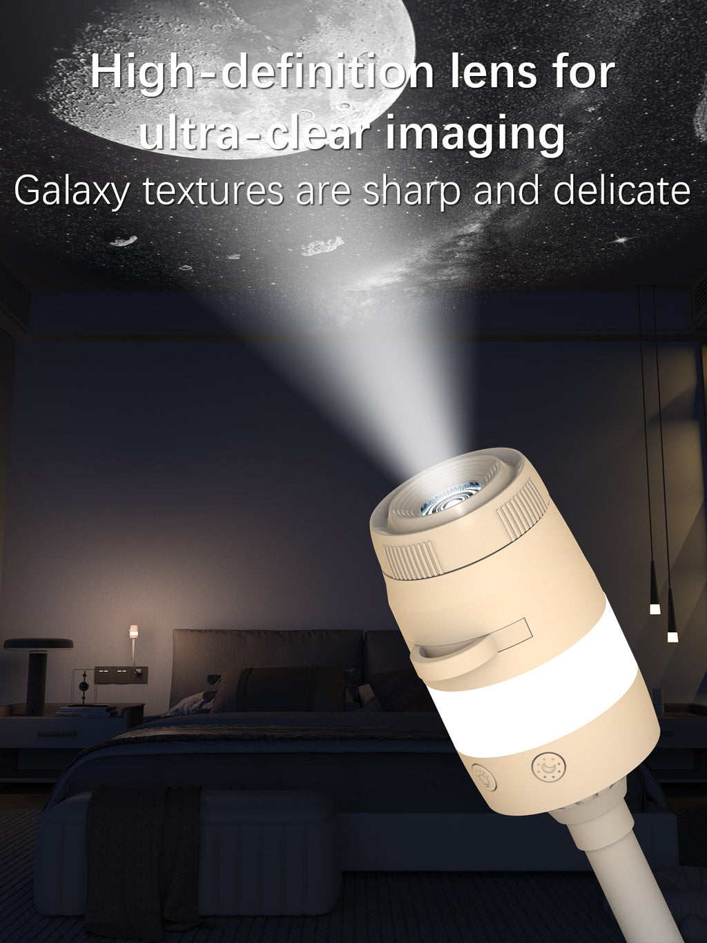 Beichen 2-in-1 Galaxy Projector Night Light, 3 Projection Films