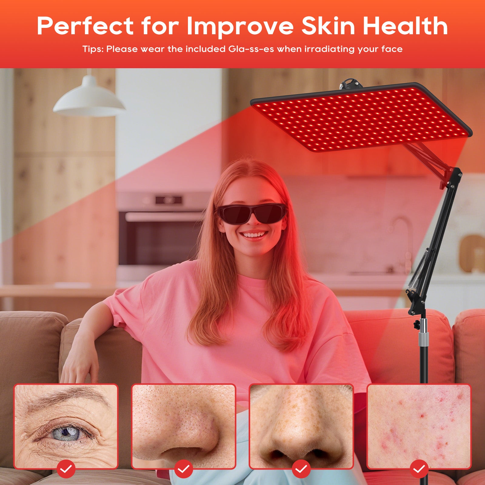 Morfone 200 LED Red Light Therapy Device with 660nm, 850nm, and 940nm Wavelengths. Ideal for body and facial care, making it the perfect gift choice