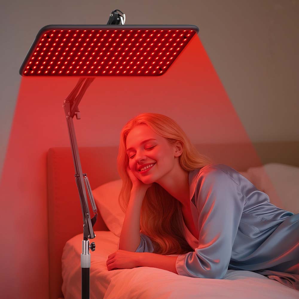 Morfone 120 or 200 light bulbs infrared red light therapy device suitable for body and face. Suitable for home use