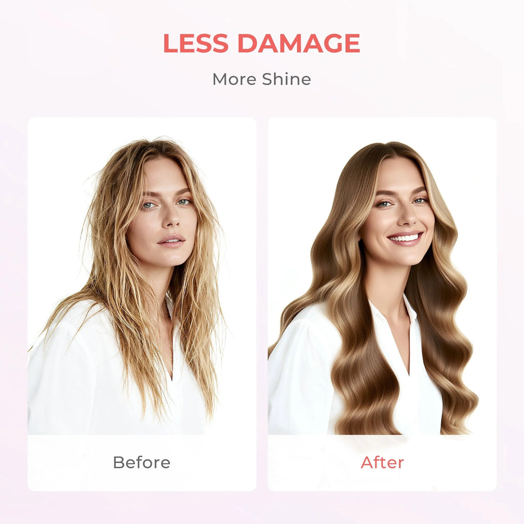 Morfone Ion Heating Curling Comb, 3 Temperature Settings, Effortlessly Create Natural Curls, Top Choice for Holiday Gifts