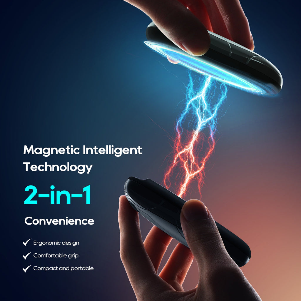 Morfone Magnetic Hand Warmers Rechargeable with 10000mAh Charging Case, 2 Pack Portable Electric Pocket Heater 3 Heat Settings Up to 50 Hrs, Gifts for Christmas, Hunting, Camping Gear, Golf, Outdoors