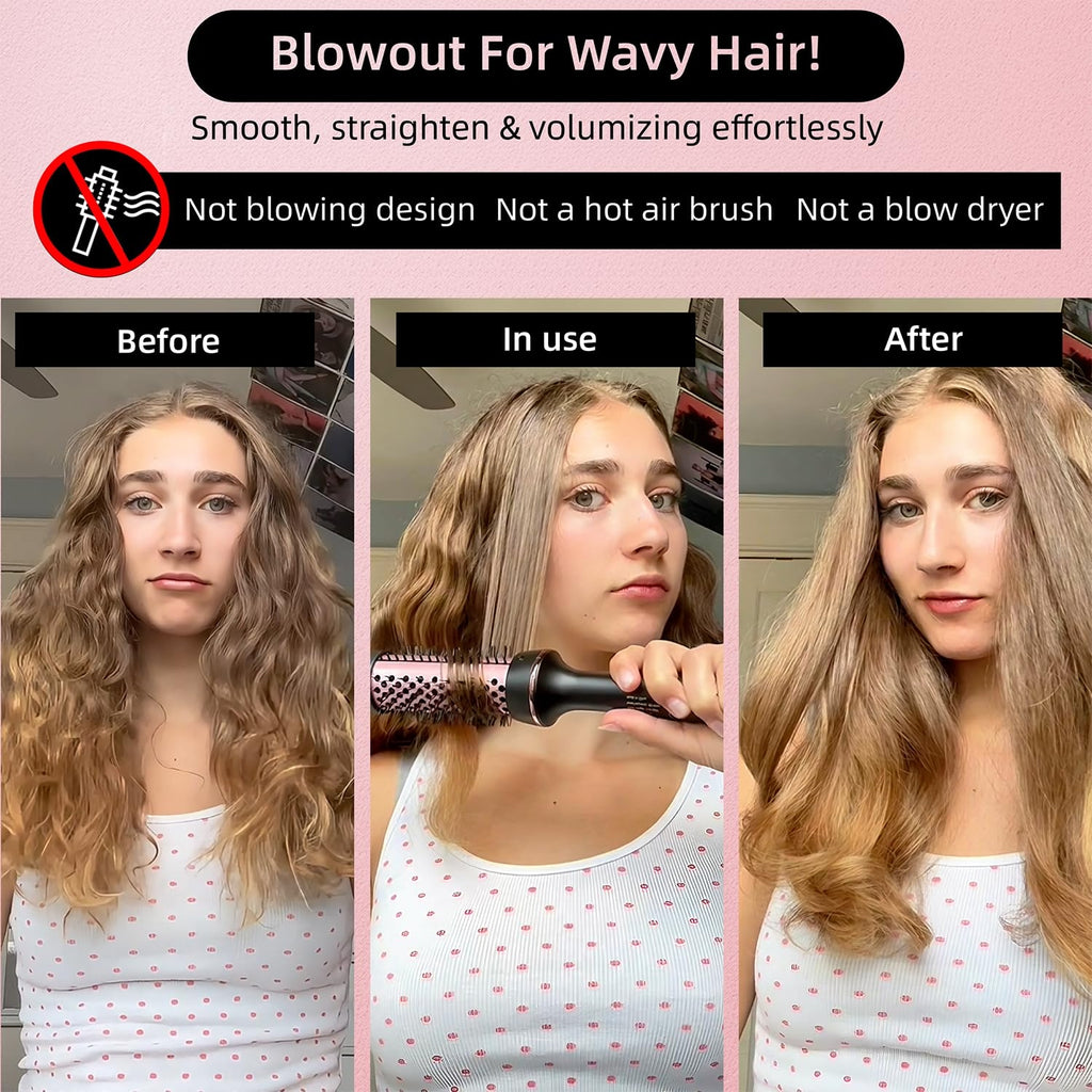 Morfone Ion Heating Curling Comb, 3 Temperature Settings, Effortlessly Create Natural Curls, Top Choice for Holiday Gifts