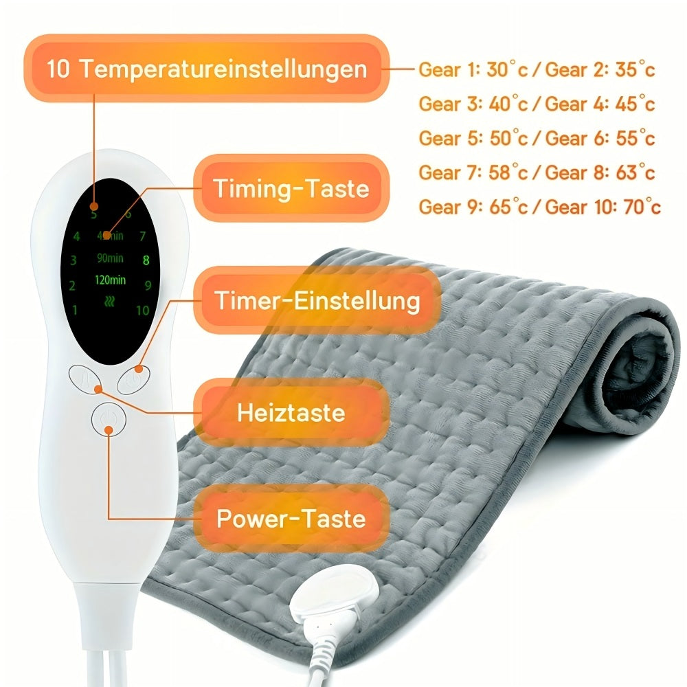 Morfone Relieves muscle aches, back discomfort, and menstrual cramps. Soft, skin-friendly heating pad, 23 inches, gray, 1 piece