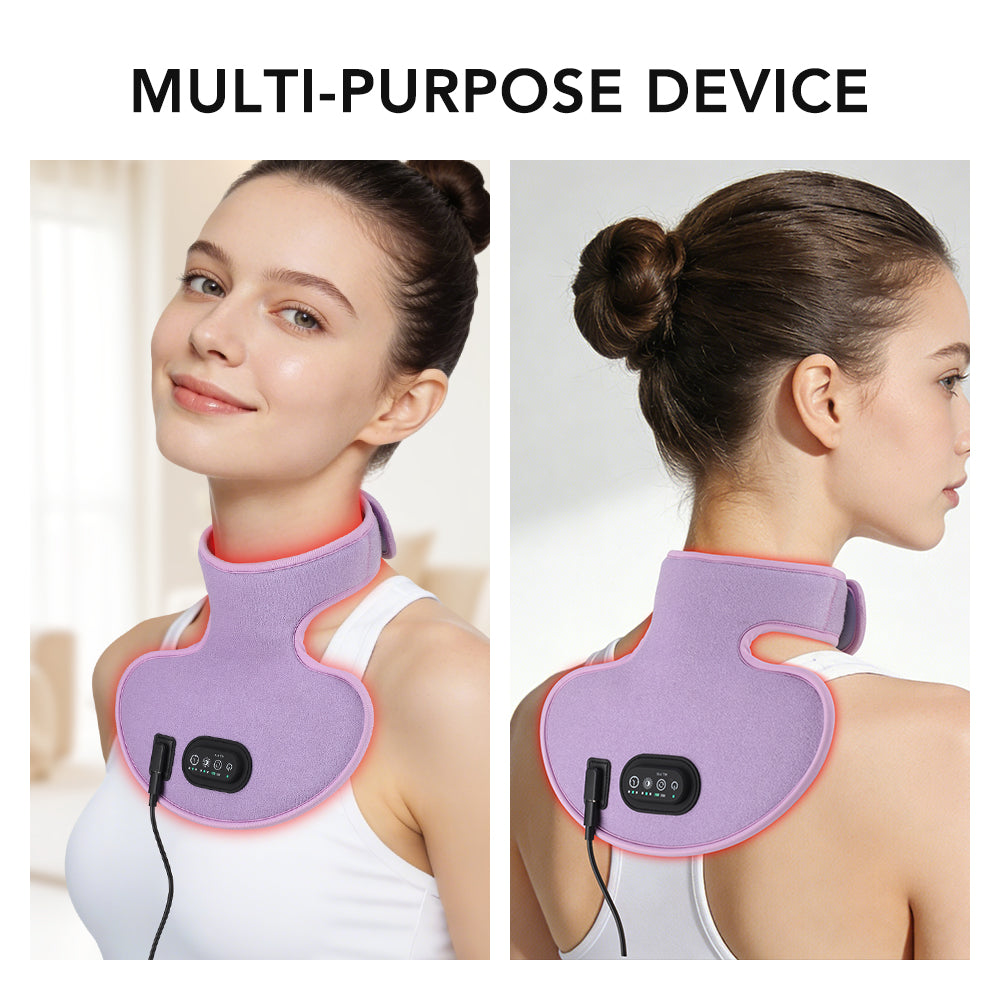 Morfone 72 LED 660nm+850nm near infrared Red Light Therapy Portable Wrap for Neck Pain Relief