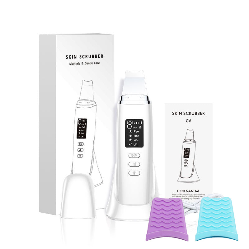 Morfone 4 Modes Facial Skin Scrubber USB Rechargeable Blackhead Remover Pore Cleaner Face Spatula