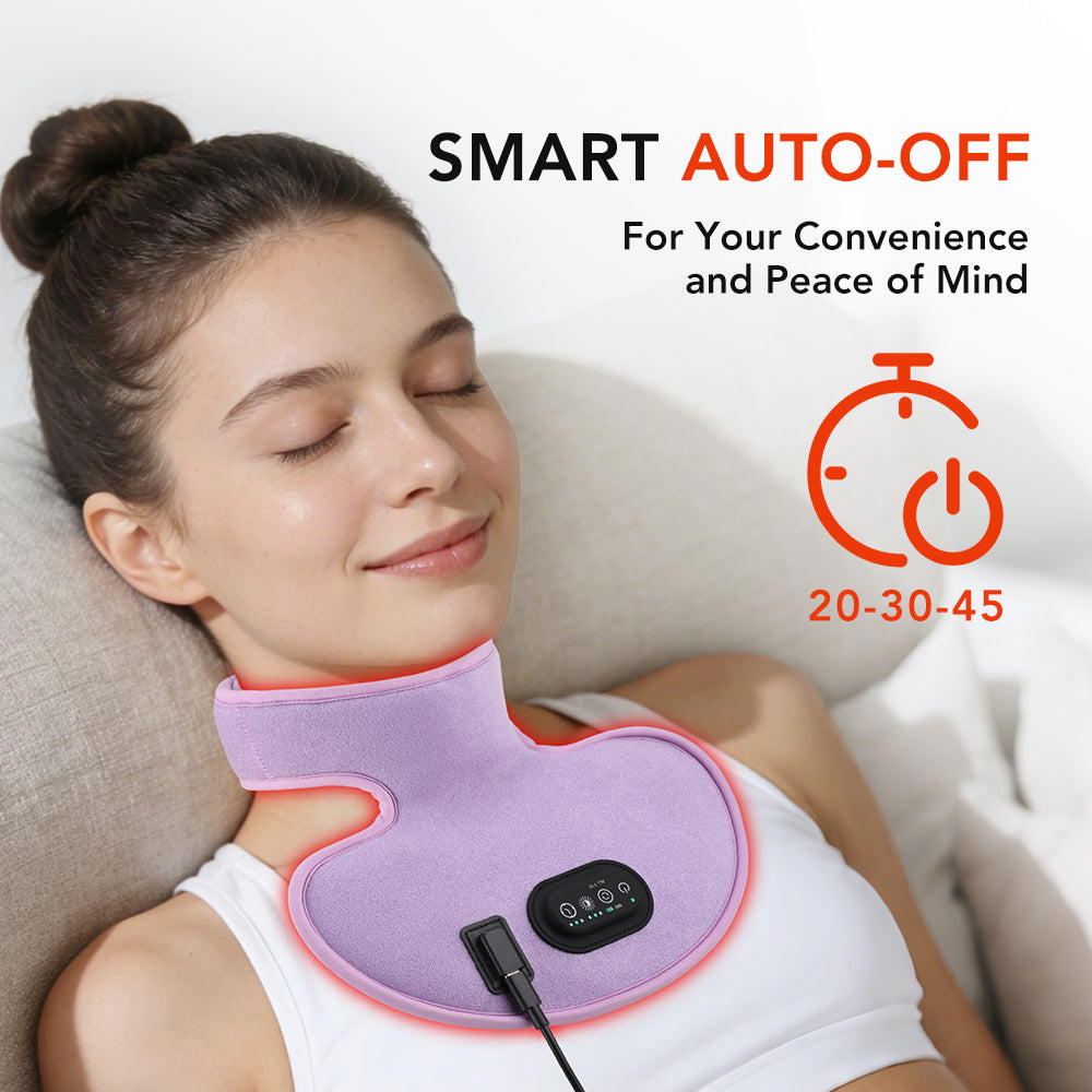 Morfone 72 LED 660nm+850nm near infrared Red Light Therapy Portable Wrap for Neck Pain Relief