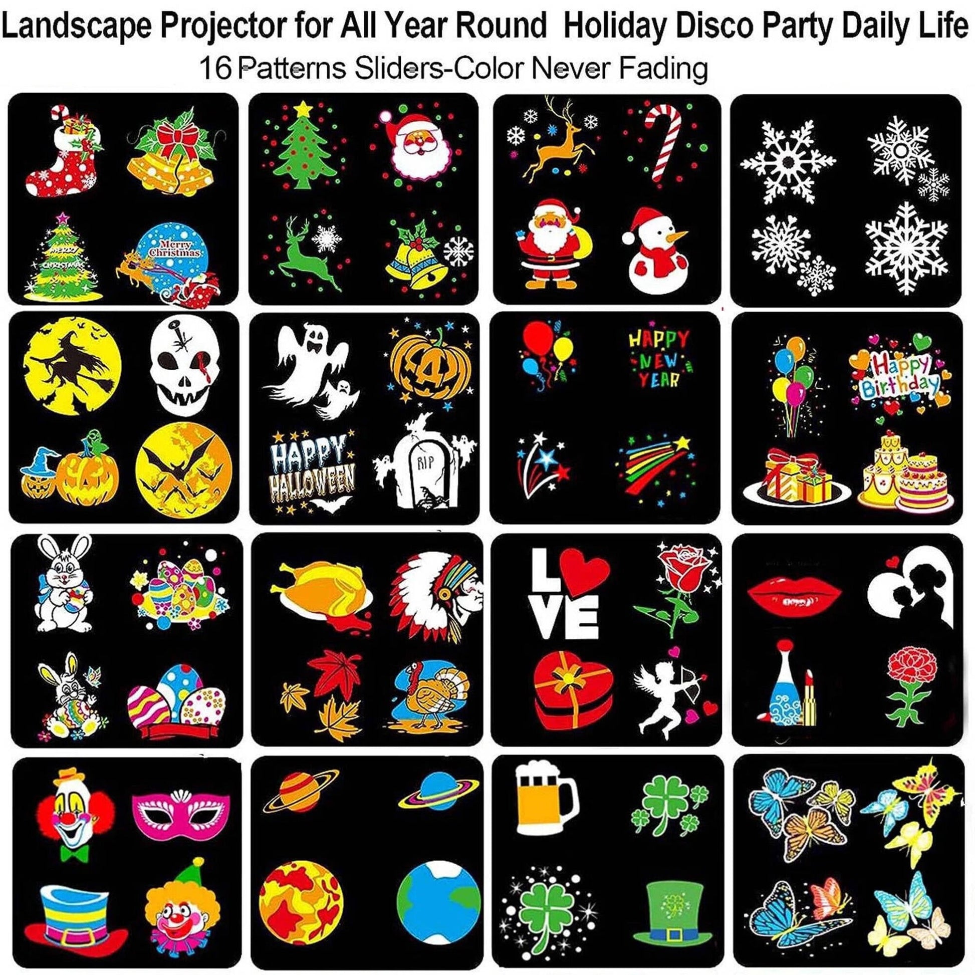 Morfone Christmas Projector Lights Outdoor, Holiday Projector Lights with Remote Control for Xmas Halloween Party Garden Yard Decor
