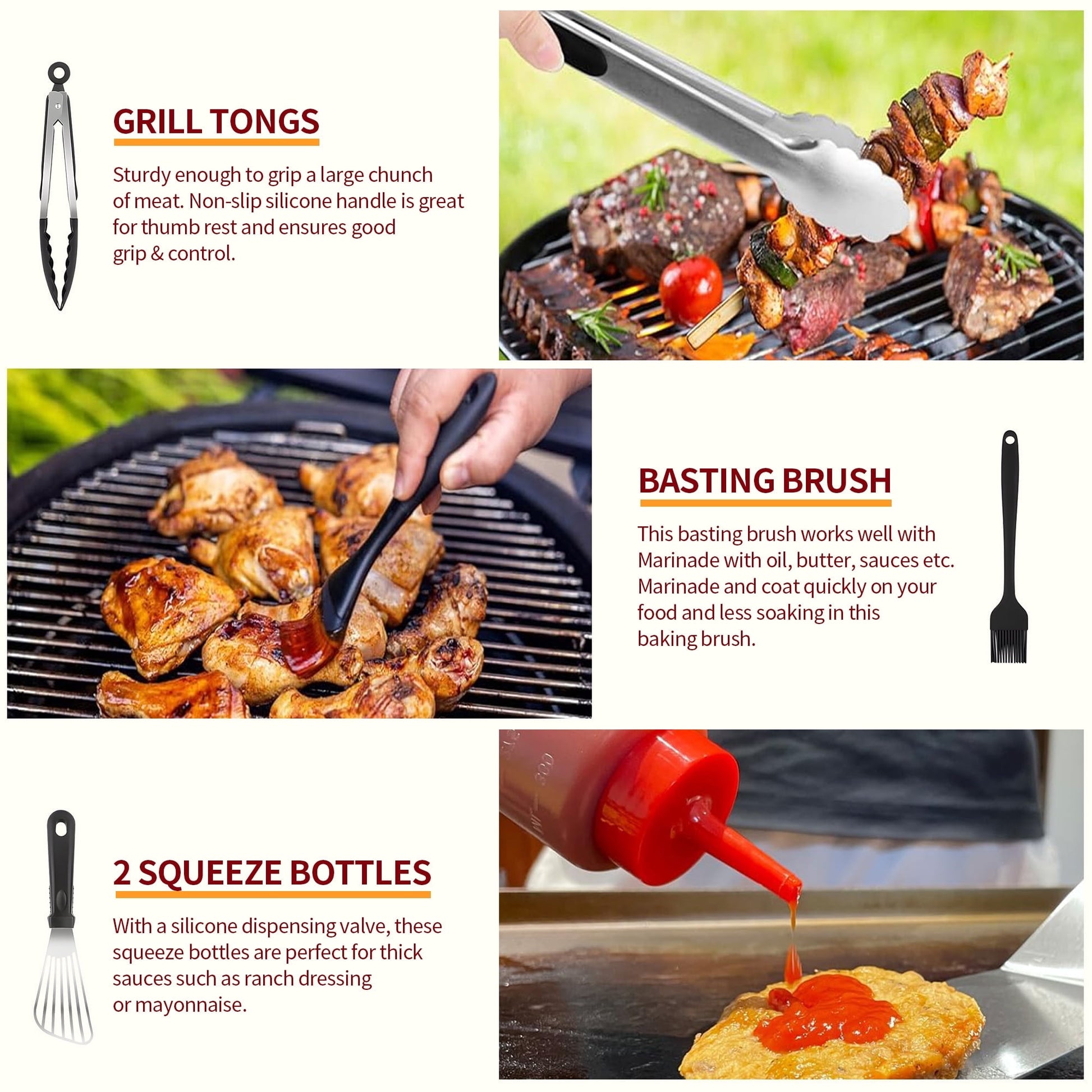 Morfone 137PCS Griddle Accessories Kit, Flat Top Grill Accessories Set for Blackstone and Camp Chef, Professional Stainless Steel Grill Tools Set for Men Women Outdoor BBQ and Camping