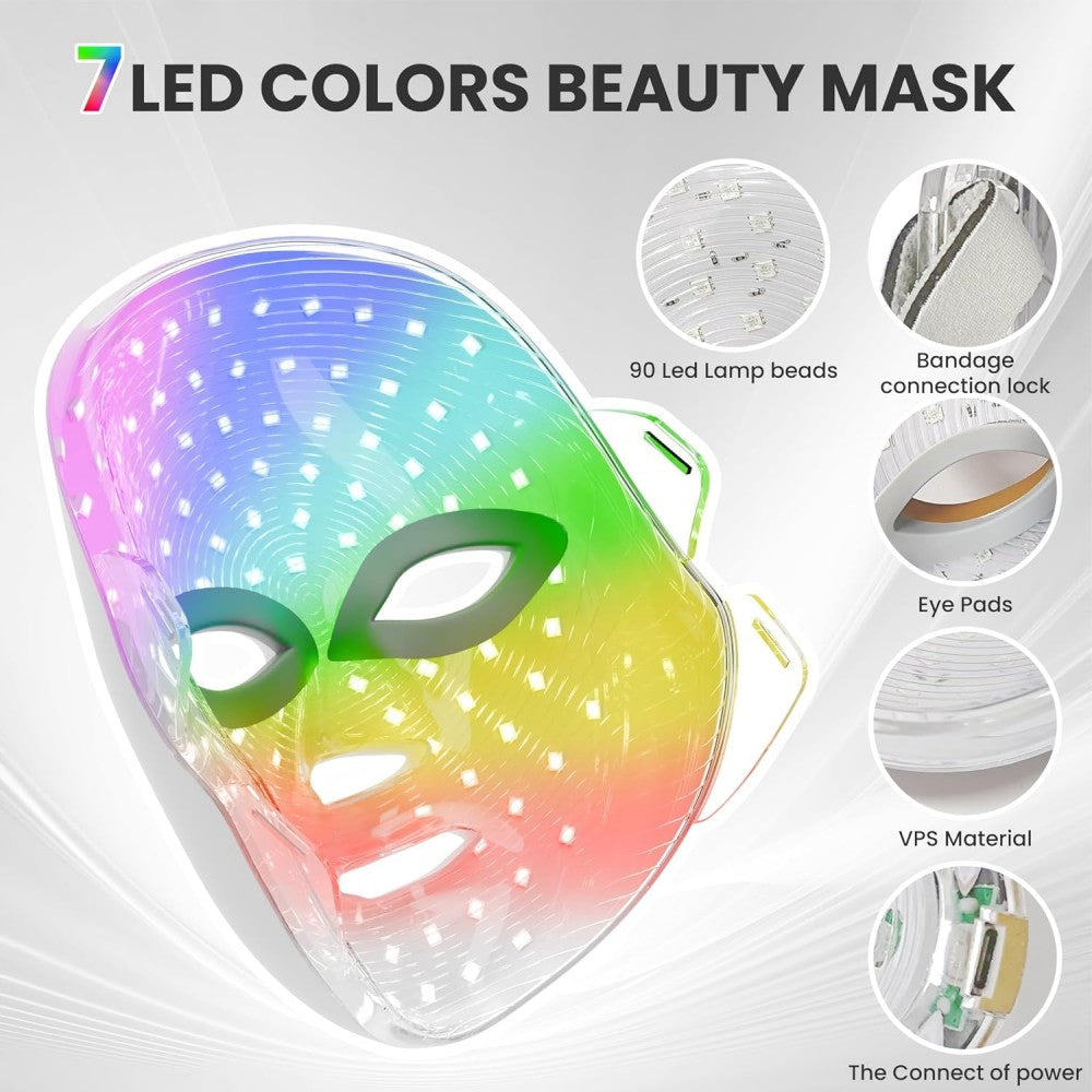Morfone 7-Color Wireless Red Light Therapy Mask Home Skincare Beauty Device Holiday Gift