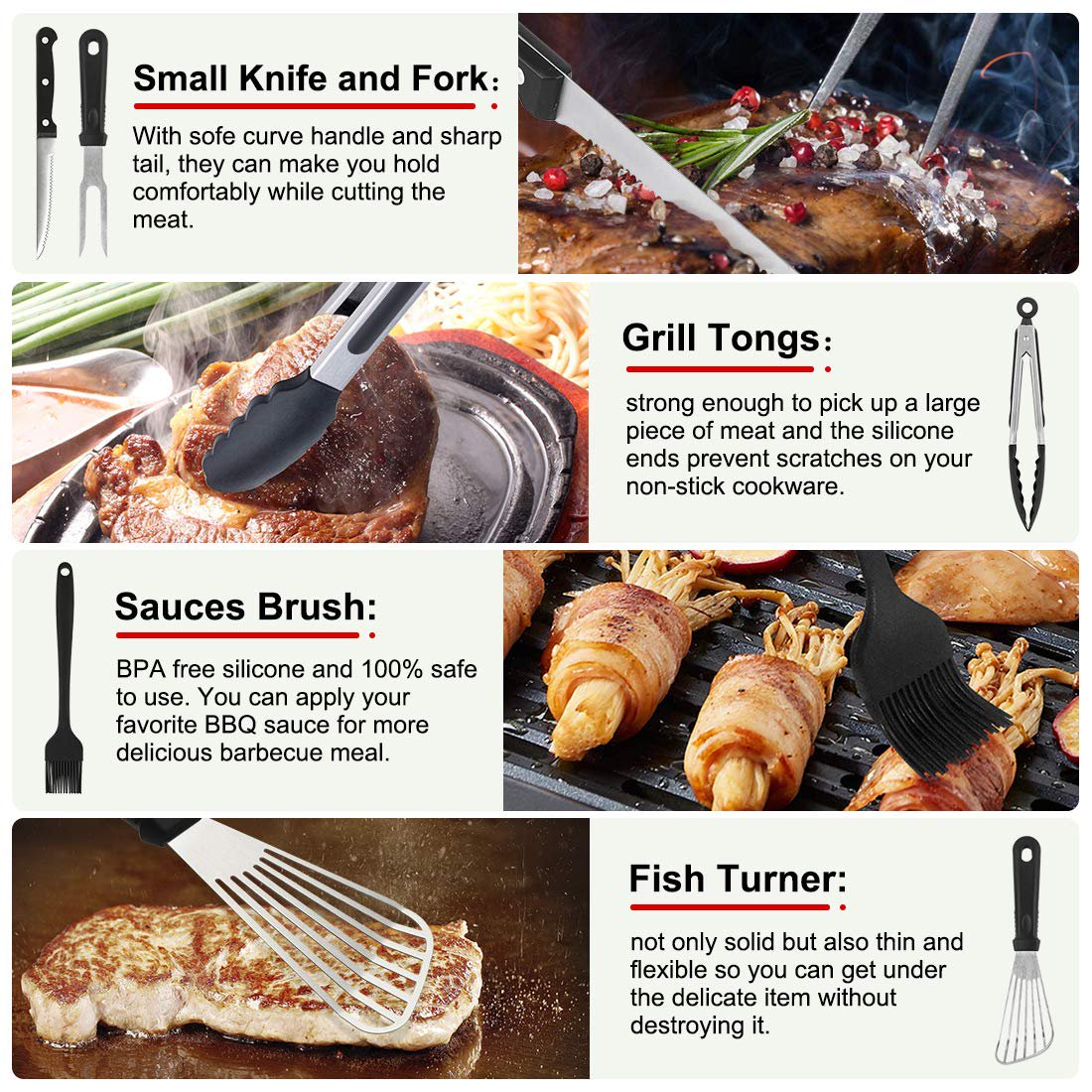 ACMETOP 135-Piece Griddle Accessories Kit for Blackstone and Camp Chef, Flat Top Grill Tool Set with Spatulas, Bottles, Scraper, Egg Rings & More