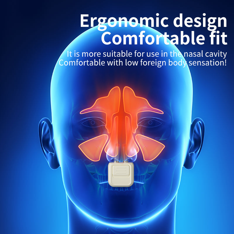 Morfone 3-Speed Portable Red Light Nasal Relief Device for Allergic Rhinitis and Nasal Congestion – White
