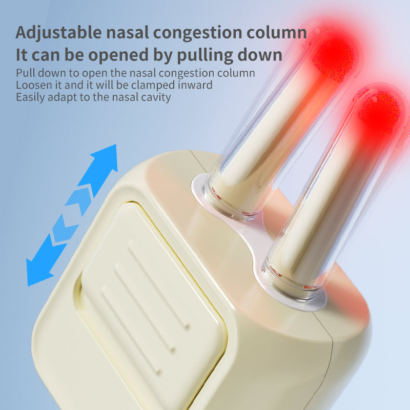 Morfone 3-Speed Portable Red Light Nasal Relief Device for Allergic Rhinitis and Nasal Congestion – White