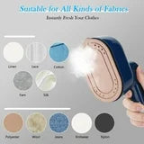 Portable Iron Steamer for Clothes, Compact Travel Size Mini Steamer,180° Foldable Small Iron, 970W Handheld Steamer Support Dry and Wet Ironing for Home Travel College (Green)