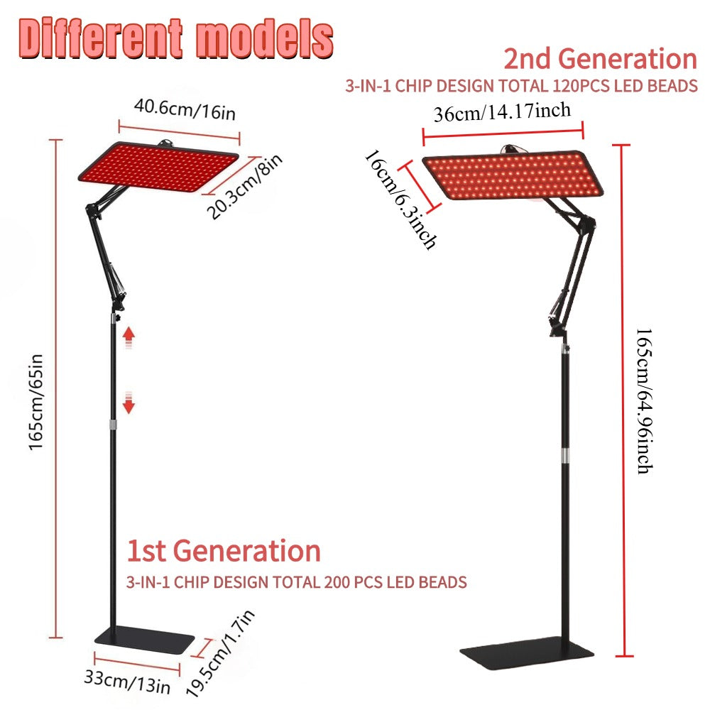 Morfone 120 or 200 light bulbs infrared red light therapy device, suitable for body and face. Suitable for home use, it is the best gift choice