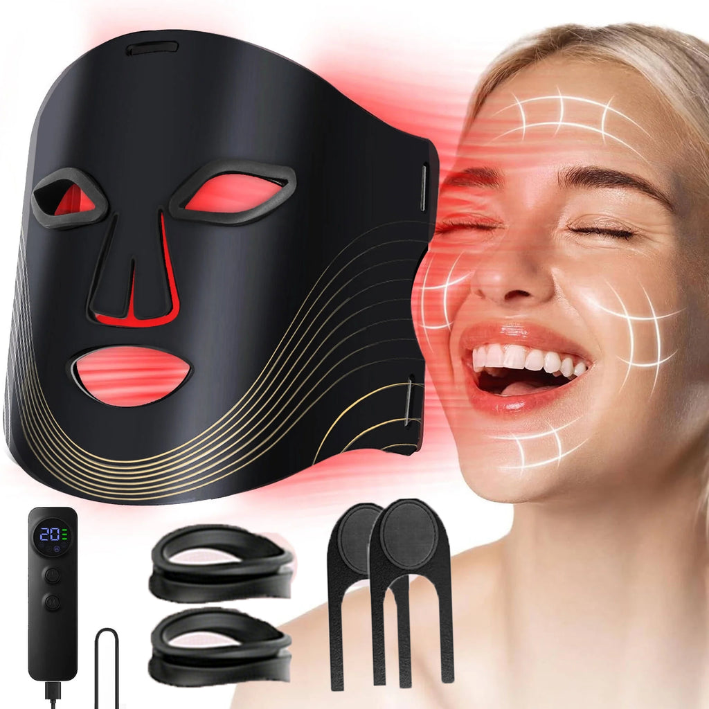 Morfone 4 Modes 660+850nm NIR+ Red Light Therapy Mask for the Face Remote Controlled Portable Home Skincare Kit