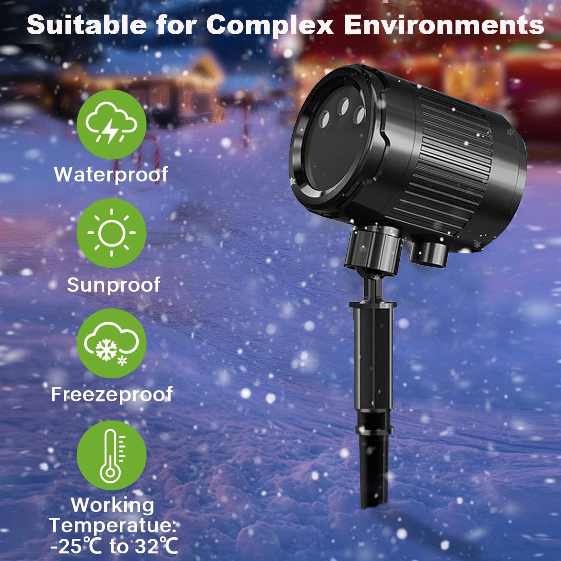 ACMETOP Laser Christmas Projector Lights Outdoor, RGB Firefly Laser Lights with Remote Control, Waterproof Christmas Decorations Outdoor Indoor for Wedding Halloween New Year Holiday Party