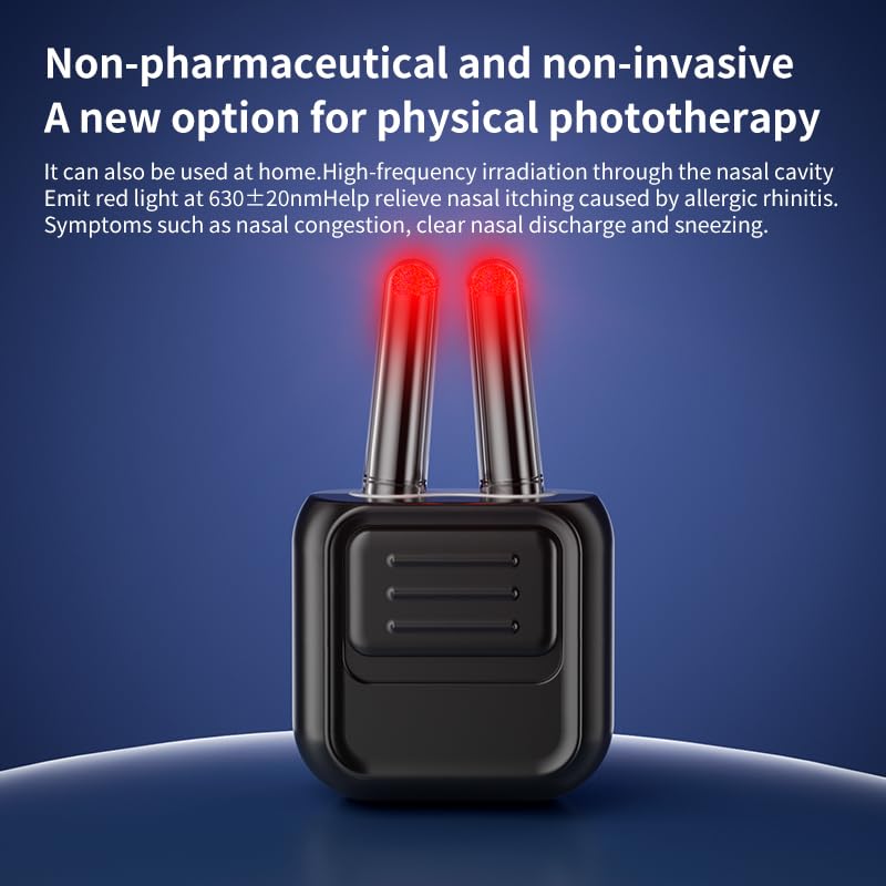 Morfone 3-Speed Portable Infrared Nasal Care Device for Relieving Nasal Congestion Caused by Allergic Rhinitis – Black