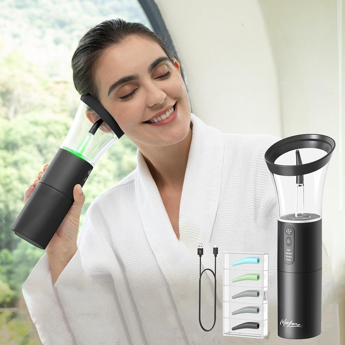Morfone 4 in 1 Electric Ear Cleaning Kit Ear Cleaner and Ear Canal Irrigation System Perfect as a Gift