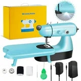 Mini Sewing Machine, Upgraded Electric Sewing Machine with Sewing Bag, Expansion Board, LED Light, Fast Stitch Suitable for Clothes,Jeans,Cutains,DIY Home Travel (Pink)