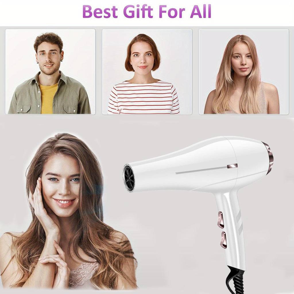 Morfone Multi-Function Hair Dryer Set with Comb and Diffuser Attachments Perfect for Home Travel and Business Trips