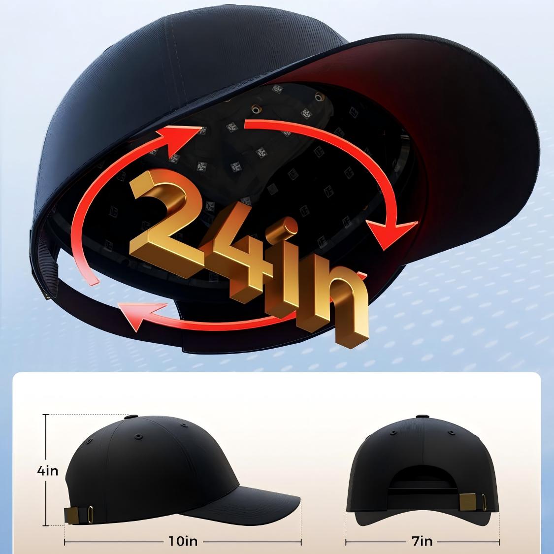 Morfone 56 LED infrared therapy cap. A portable red light therapy cap featuring three wavelengths—630nm, 850nm, and 940nm—to promote hair growth