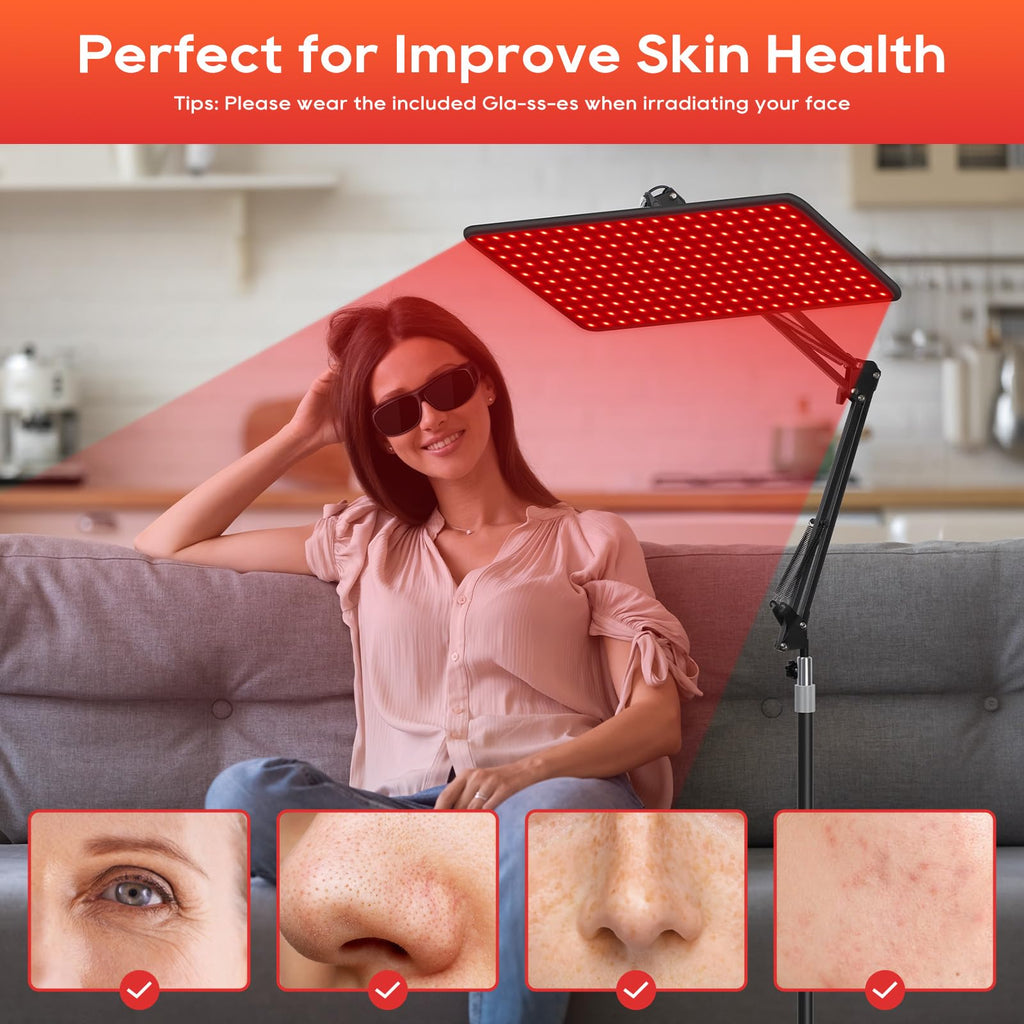 Morfone 120 or 200 light bulbs infrared red light therapy device suitable for body and face. Suitable for home use