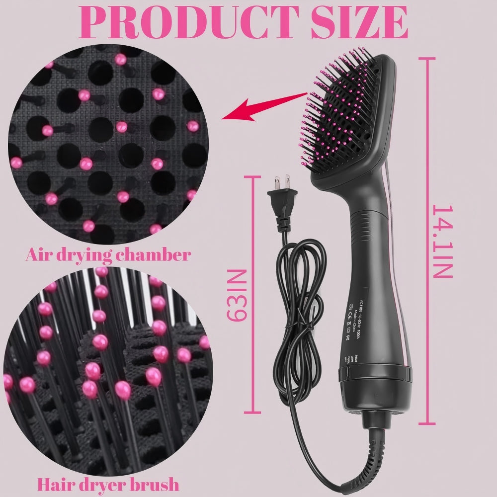 Morfone 3-in-1 Blow Dryer Comb Dries and Smoothes Hair in One Step Negative Ion Hot Air Styling Comb