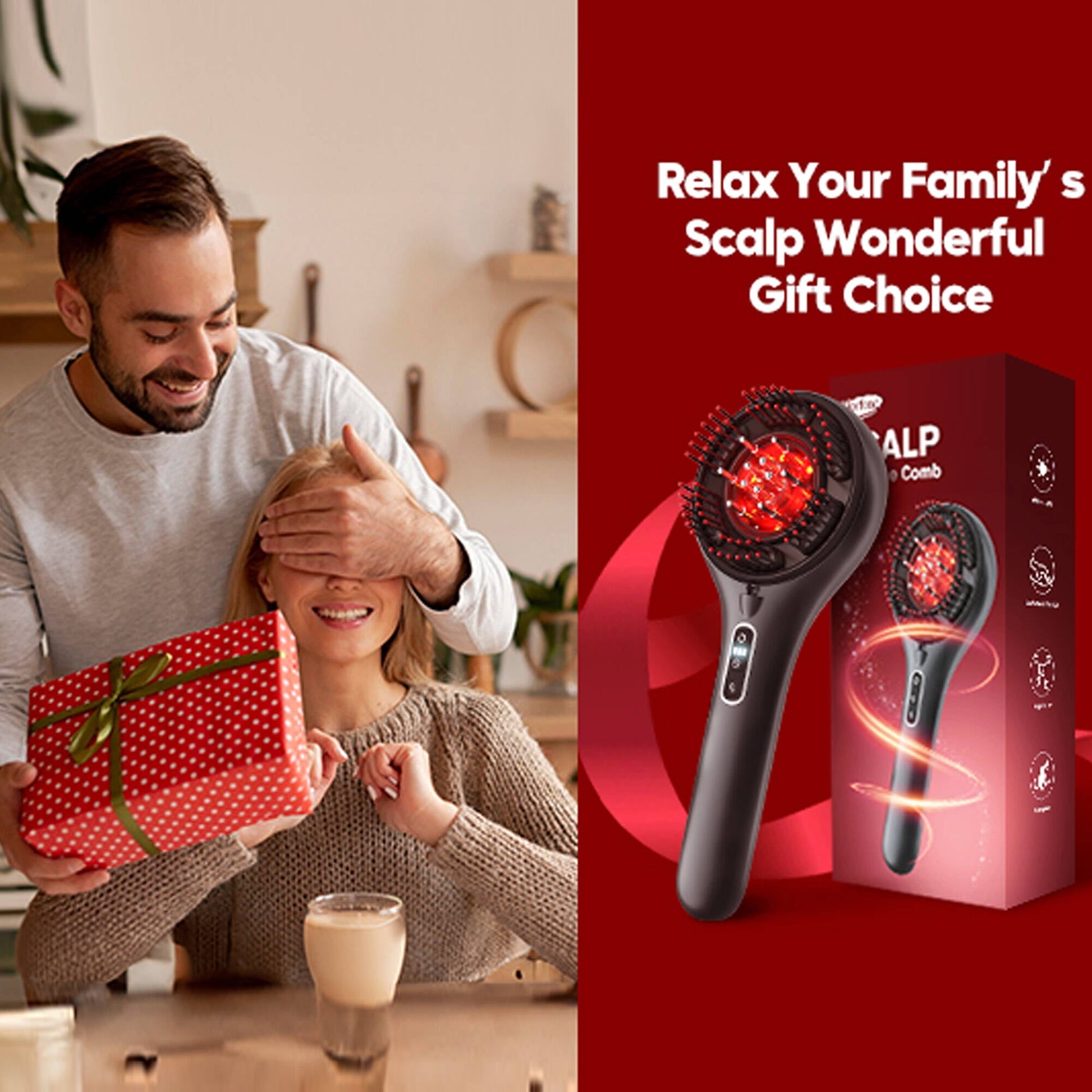 Morfone 3-in-1 Hair Oil Applicator, Electric Scalp Massager Brushes with Nano Mist Sprayer, 4 Massage Modes, Cordless Portable Hair Massager Comb for Men Women