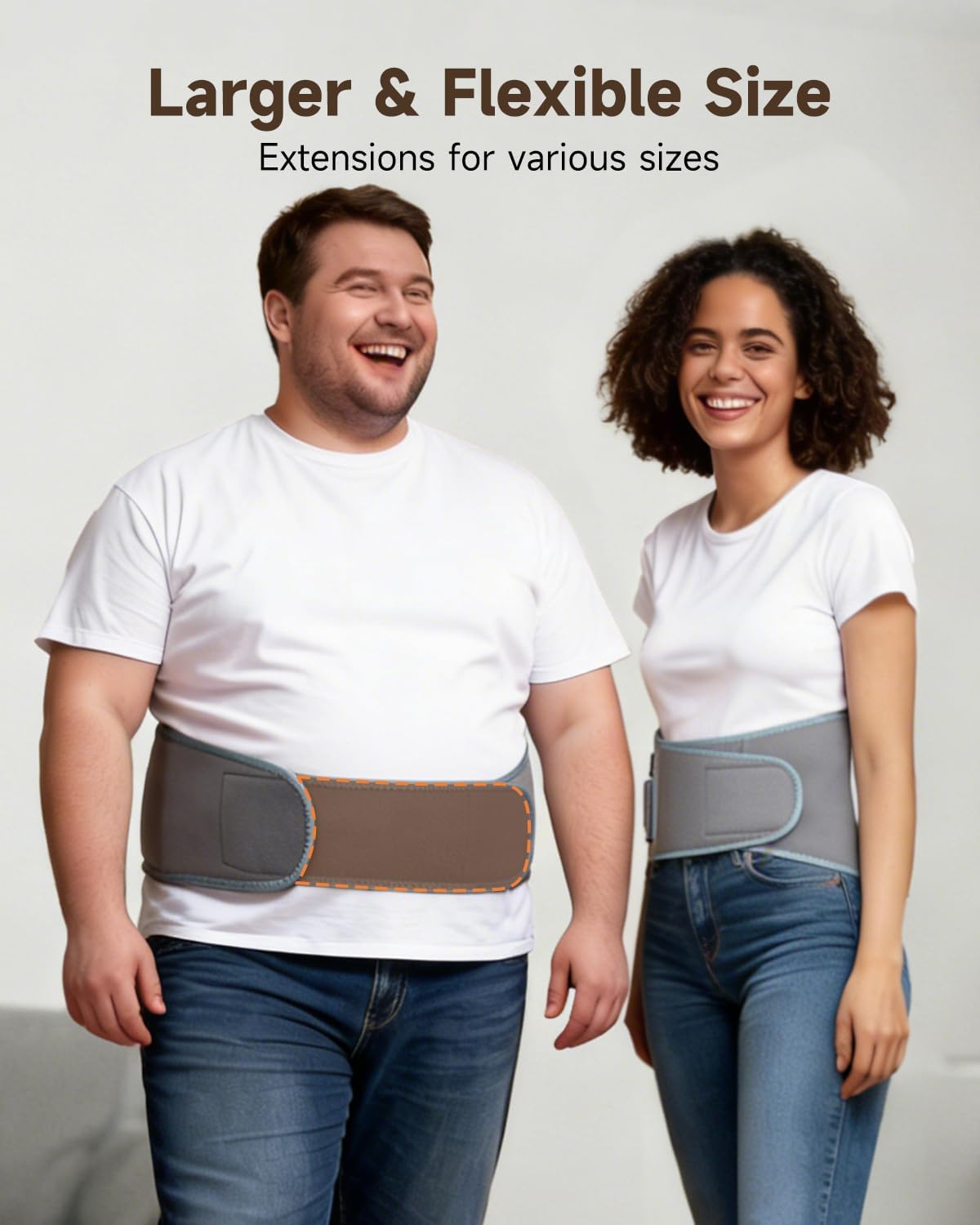 Morfone Cordless Heating Pad with Massager for Back, Portable Lower Back Massager with 3 Heat & 3 Vibration, Wearable Heat Belt Gift for Women Men,Gray