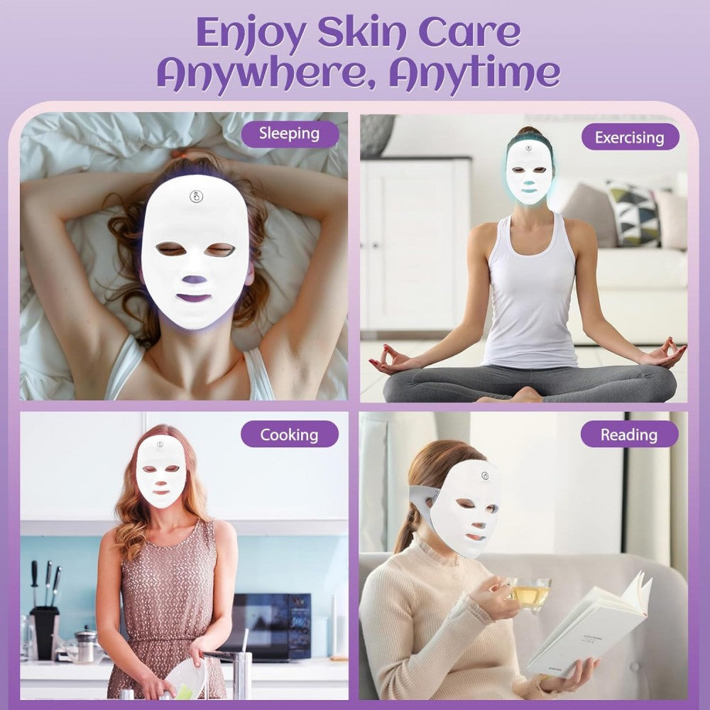Morfone 7-Color Wireless Red Light Therapy Mask Home Skincare Beauty Device Holiday Gift