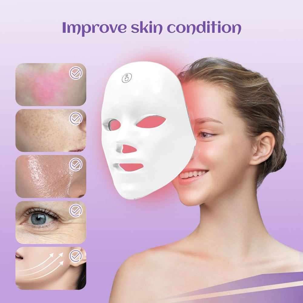 Morfone 7-Color Wireless Red Light Therapy Mask Home Skincare Beauty Device Holiday Gift
