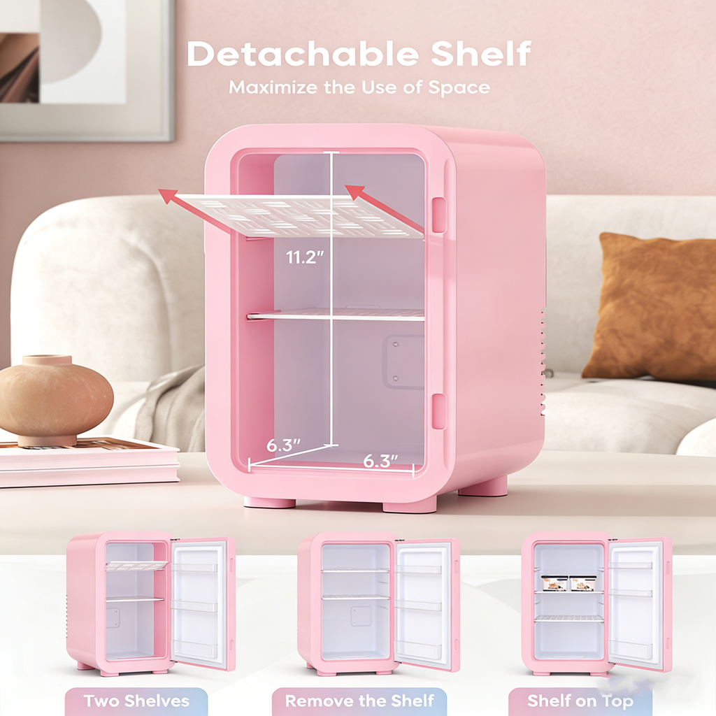 Morfone Gradient Color 6L Cooling Warming Skincare Fridge Dual Use for Summer Camping and Car