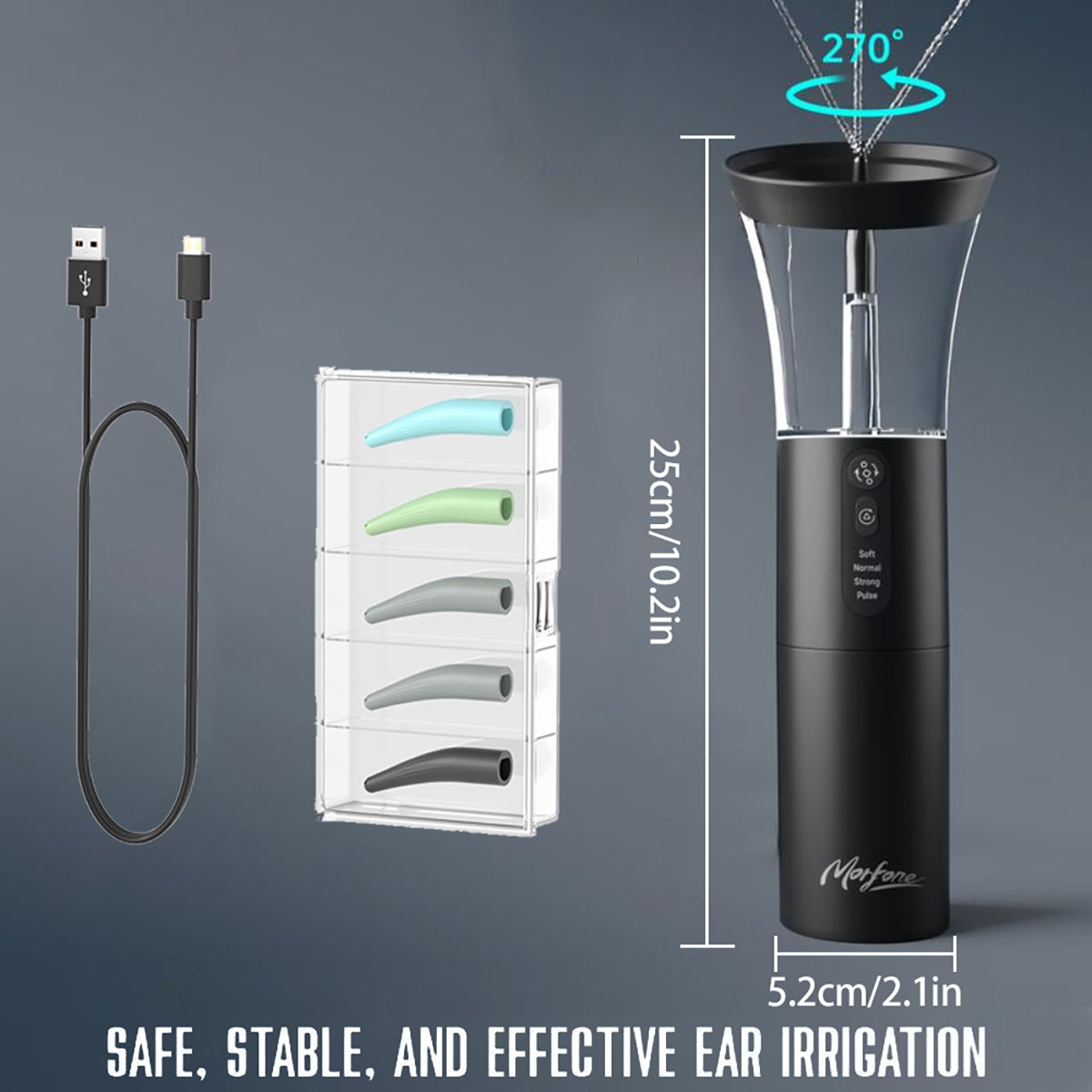Morfone 4 in 1 Electric Ear Cleaning Kit Ear Cleaner and Ear Canal Irrigation System Perfect as a Gift