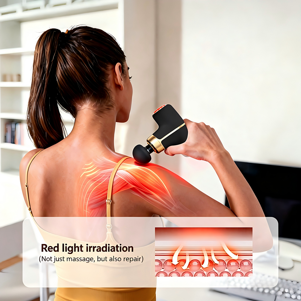 Morfone Red Light Infrared Heat Therapy to Help Relieve Muscle Soreness. Red Light Heat Therapy Massager, Black