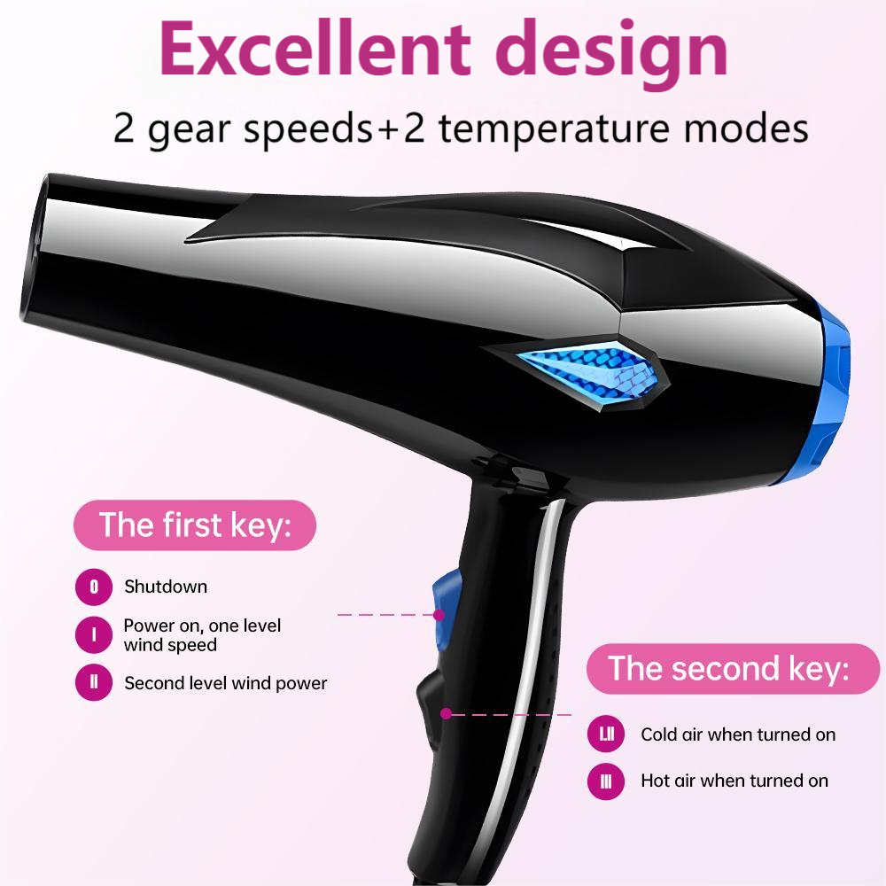Morfone 12-piece multi-functional hair dryer set, capable of quickly drying hair - compact and portable, suitable for the whole family - gift set