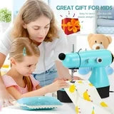 Mini Sewing Machine, Upgraded Electric Sewing Machine with Sewing Bag, Expansion Board, LED Light, Fast Stitch Suitable for Clothes,Jeans,Cutains,DIY Home Travel (Pink)