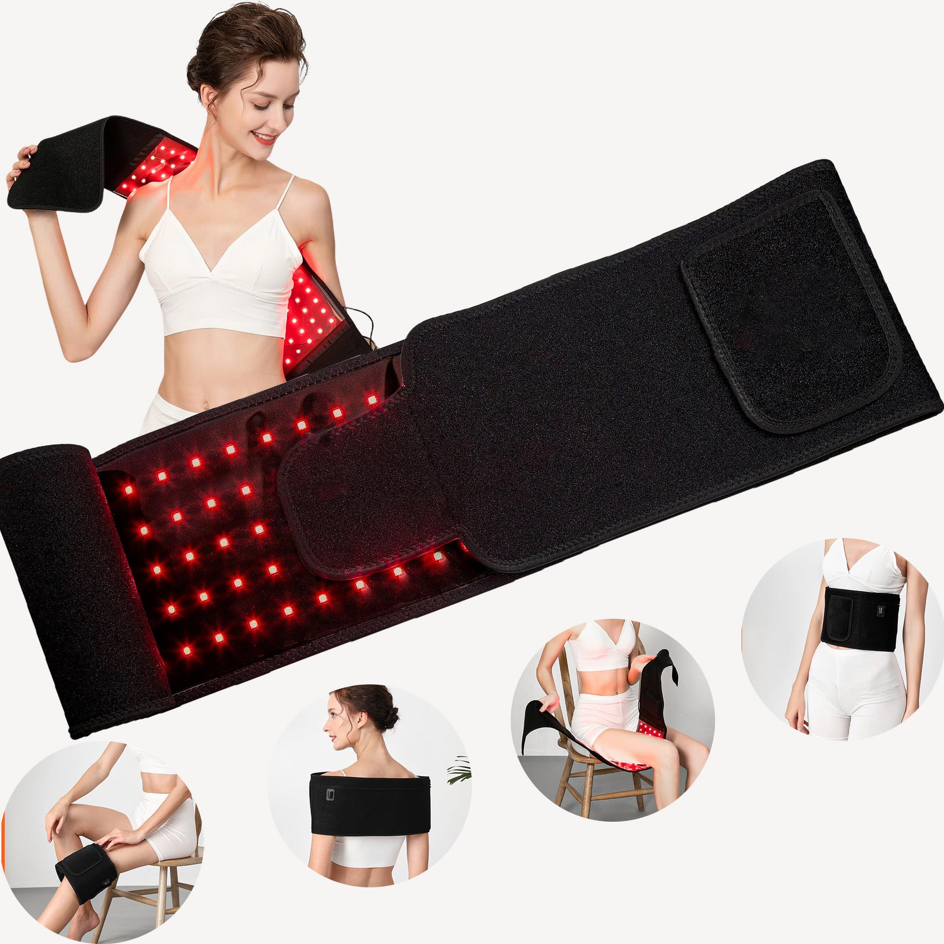Morfone 660+850nm Red Light Therapy Belt Muscle Relief and Circulation-Boosting Therapy Belt