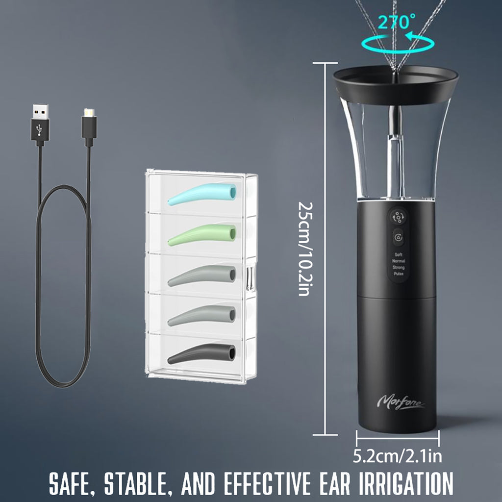 Morfone 4 Modes Electric Ear Cleaner with 5 Nozzles Ear Cleaner Ear Cleaning Kit Ear