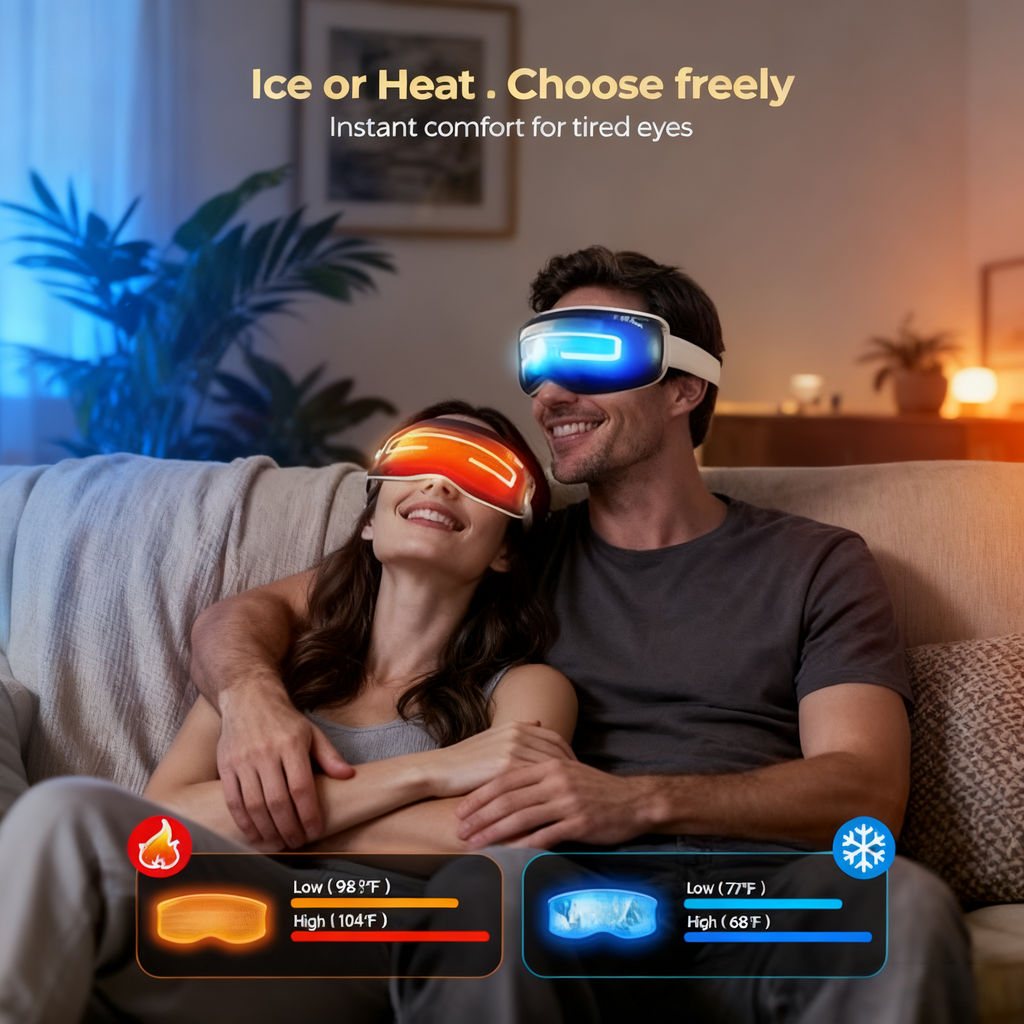 Morfone 4 Mode Hot Cold Eye Massager for Relieving Eye Fatigue  Mother's Day gift