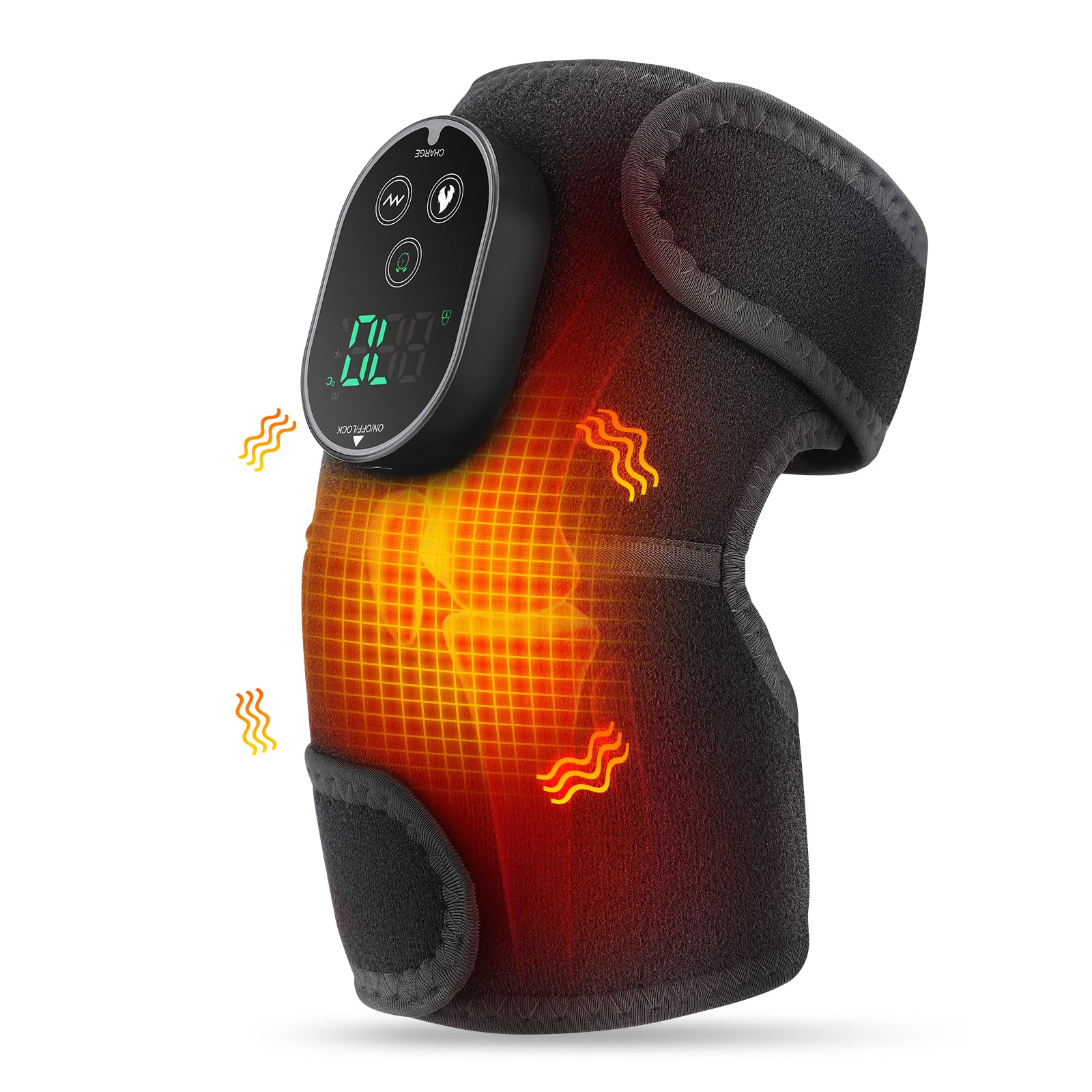 Morfone Cordless Knee Massager Heated Knee Brace with 6 Heat Levels & 3 Vibration  3 Timer