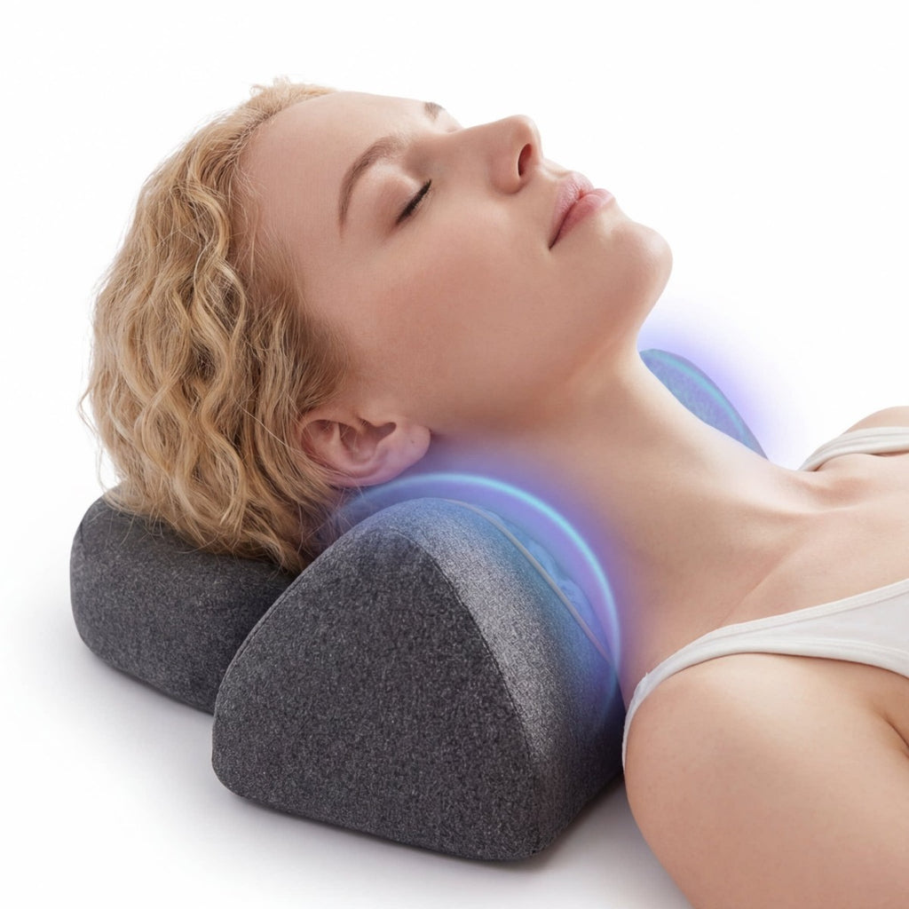 Morfone 3-in-1 with Heat Vibration & Air Pressure Neck Massage Pillow Cervical Support Therapy Pillow