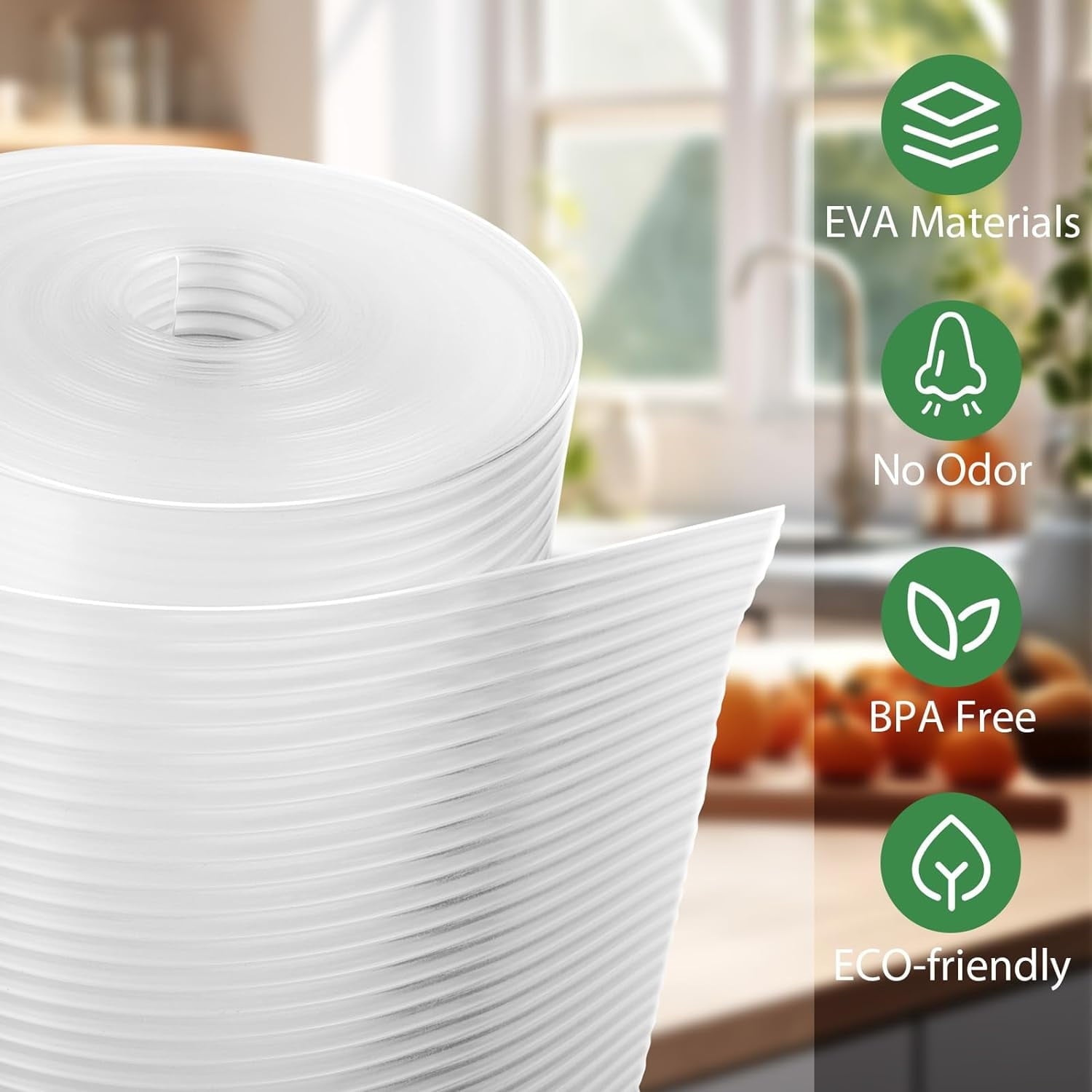 Anoak Cabinet Liner, Non Adhesive, Washable 12 Inch x 20 FT(240 Inch) Waterproof Durable Non-Slip Shelf Liner for Kitchen, Drawer, Refrigerator