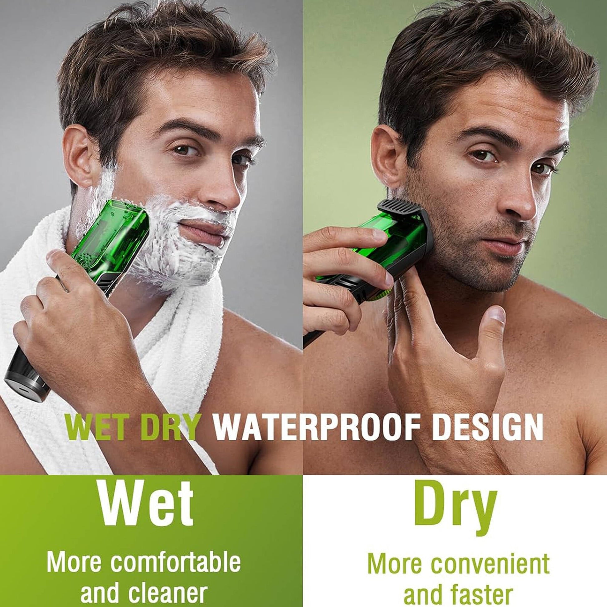 Morfone Vacuum Beard Trimmer for Men with 20 Length and Styles Adjustable, Built-in Vacuum Trimmer for Mustache, Sideburns, Facial Hair, Rechargeable & IPX6 Waterproof Mustache Trimmer