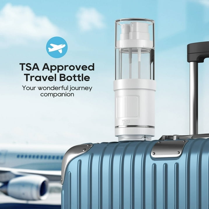 Morfone Travel Bottles for Toiletries, 4 in 1 TSA Approved Travel size Containers for Toiletries,Leak Proof Refillable Liqus Shampoo And Conditioner Travel Essentials toiletry Bottles