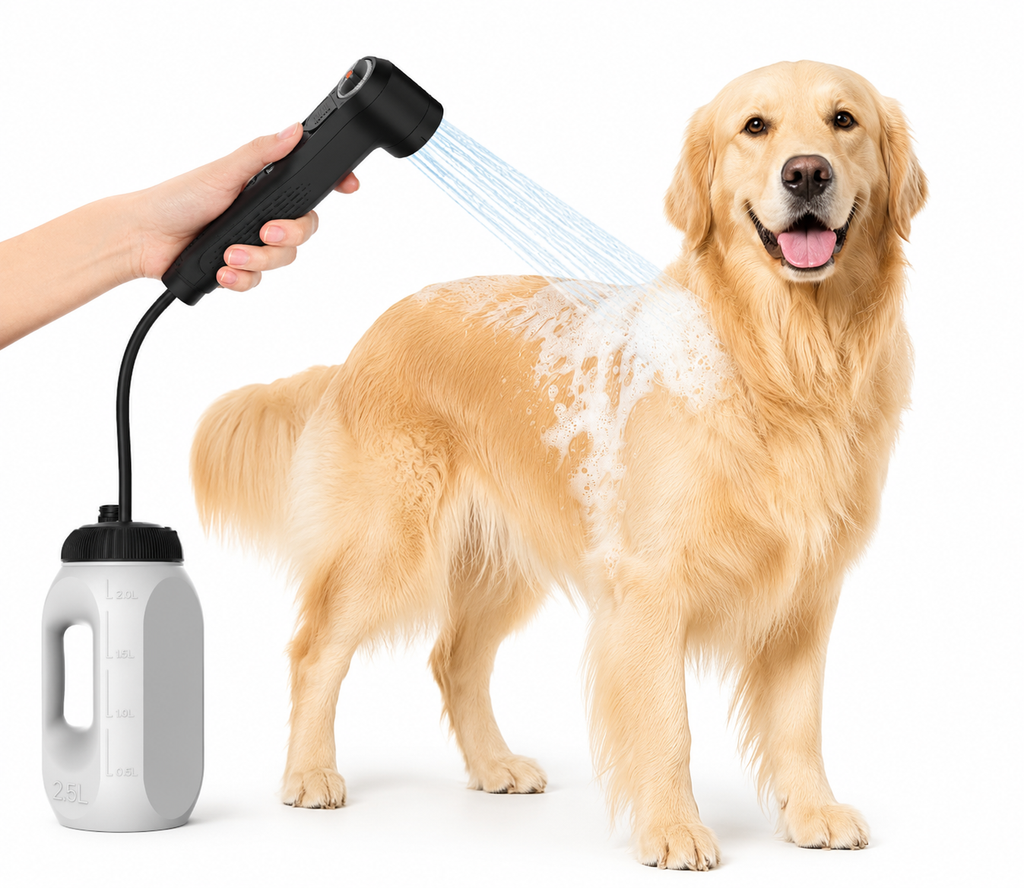 Morfone is a portable electric travel bidet featuring two spray modes and a 2.5 liter water tank